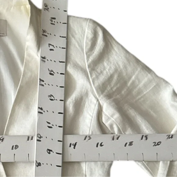 LOFT Cream Tailored Blazer with Textured Fabric - Picture 7 of 8